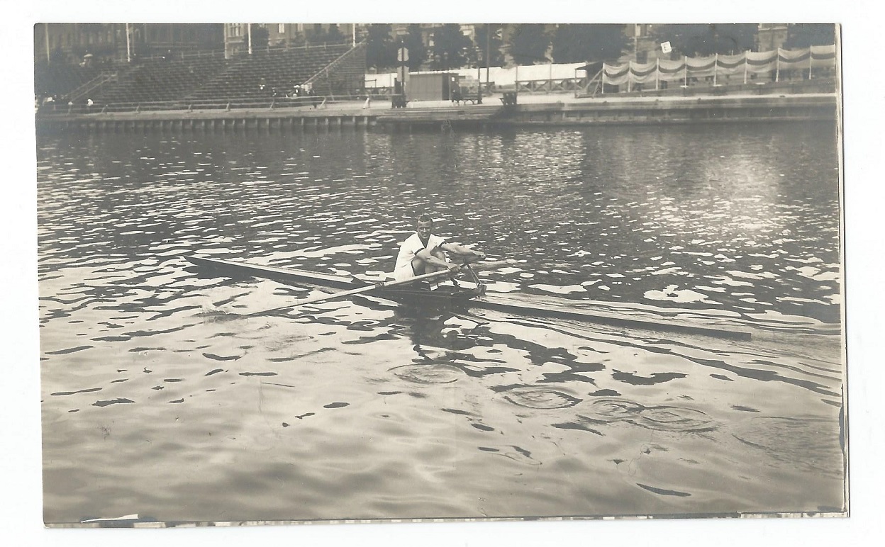 PC SWE 1912 OG Stockholm No. 279 M. Kusik RUS M1X bronze medal winner