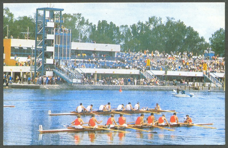 pc urs 1970 og mexico 1968 finish area of xochimilco regattta course with 8 urs in foreground