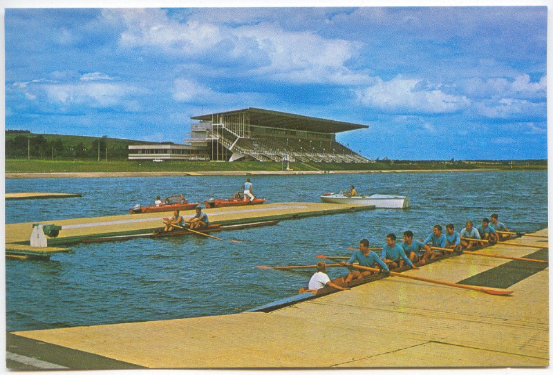 pc urs rowing canal moscow photo of 8 and 2 at pontoon with grandstand in background 