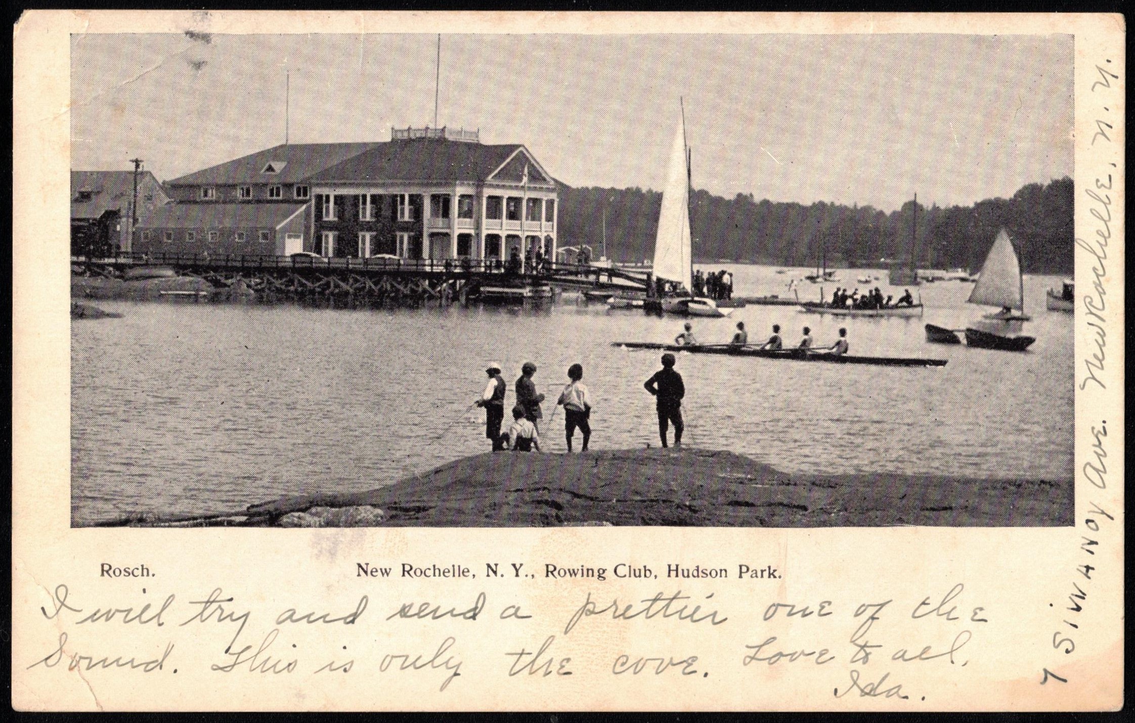 PC USA New York Rowing Club New Rochelle founded 1880 boathouse PU pre 1903