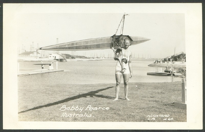 pc usa 1932 og los angeles photo of olympic champion 1x bobby pearce aus