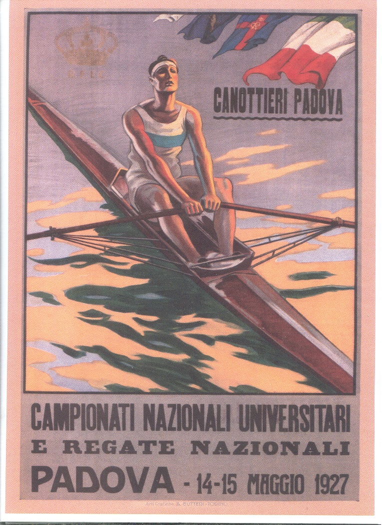 poster ita 1927 national students championship and national regatta padova reprint