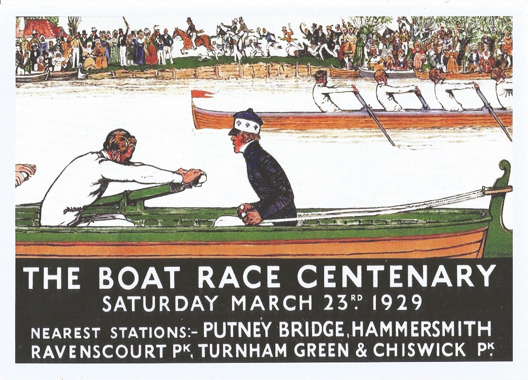 Poster GBR 1929 The Boar Race Centenary reprint of UNDERGROUND poster by Richard T. Cooper