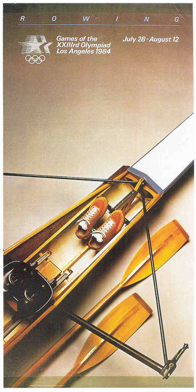 Poster USA 1984 OG Los Angeles Rowing copy from book Schlag auf Schlag GER 1998