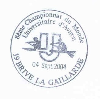 pm fra 2004 sept. 4th brive la gaillarde 8th world championships for universities stylized rowers and u in use sept. 2nd 4th