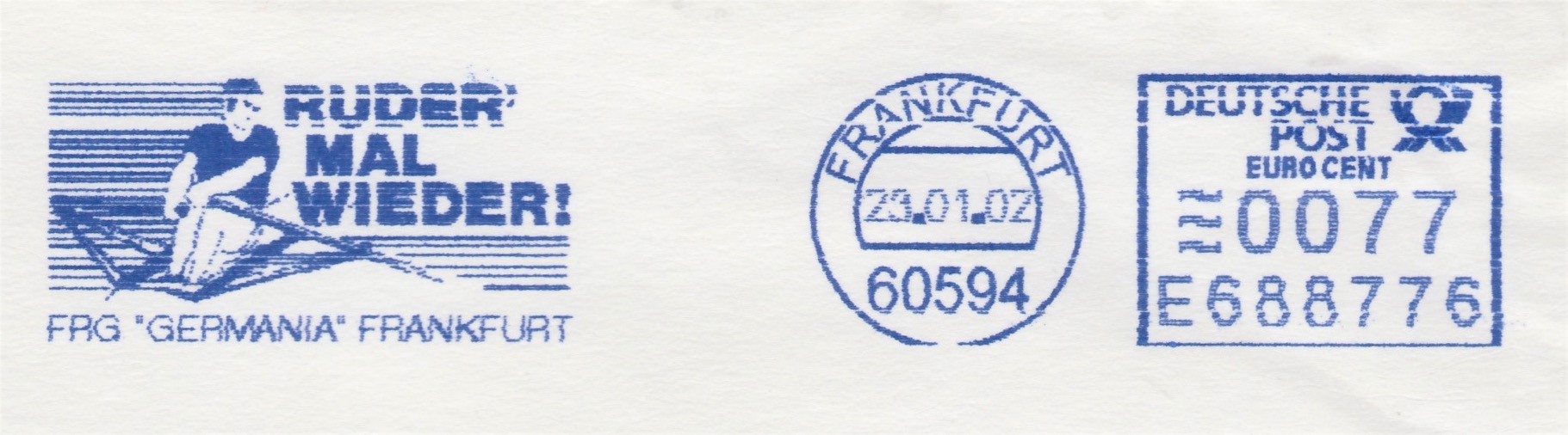 PM GER 2002 Jan. 23rd Frankfurt Ruder mal wieder Frankfurter RG Germania blue meter mark