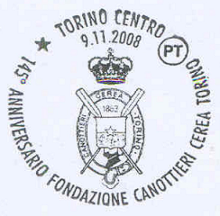 PM ITA 2008 Nov. 11th Torino 145th anniversary of Canottieri Cerea Torino Club emblem under crown