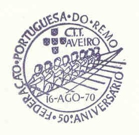 pm por 1970 aug. 16th portuguese rowing federation 50th anniversary 8x 
