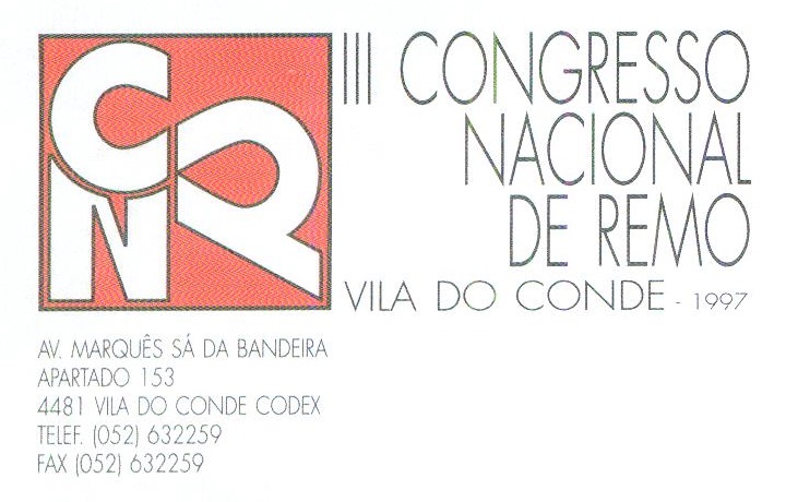pm por 1997 sept. 27th vila do conde national rowing congress logo on envelope