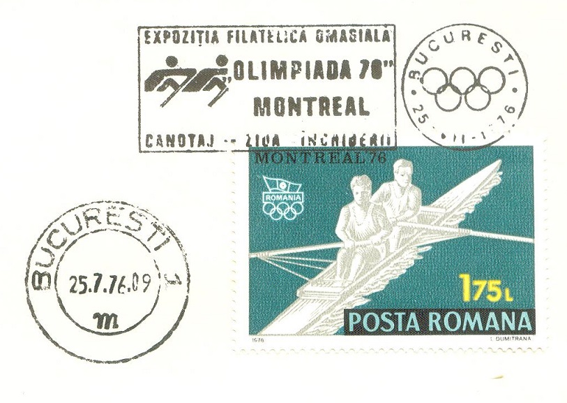 PM ROU 1976 July 25th Bucarest OG Montreal philatelic exposition Olimpiada 76