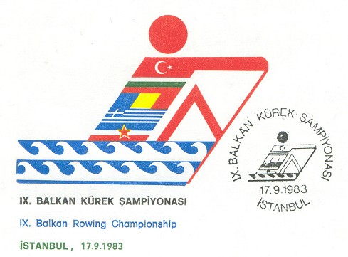 pm tur 1983 sept. 17th balkan rowing championships istanbul logo 