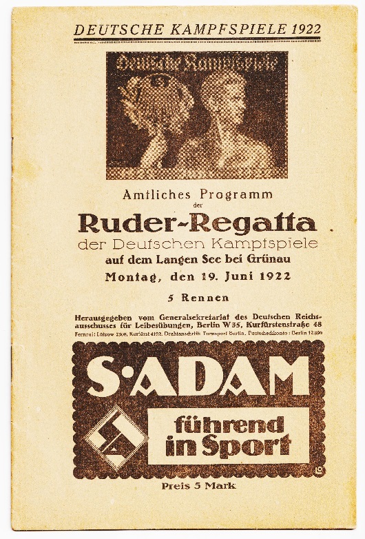 Program GER 1922 Berlin Gruenau Deutsche Kampfspiele jpg