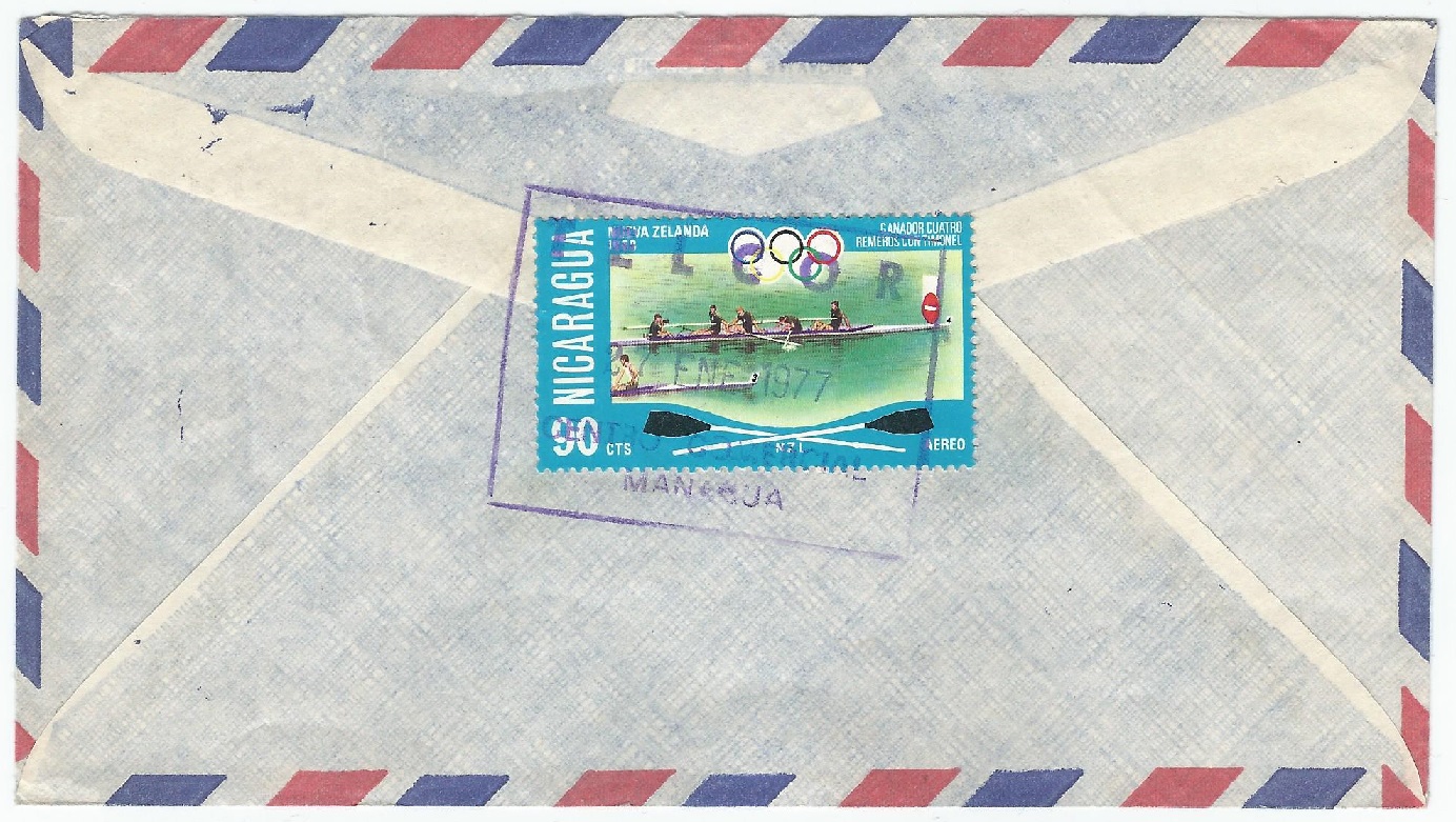 stamp nic 1976 90 c on air mail cover to usa
