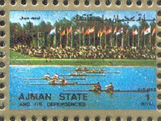 stamp ajman 1972 og munich mi 2636 small size