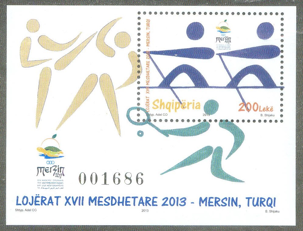 stamp alb 2013 ss mediterranean games at mersin tur