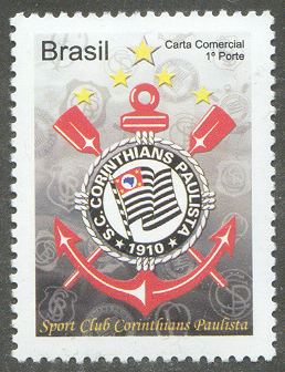 stamp bra 2010 sept. 1st sport club corinthians paulista centenary mi 3833