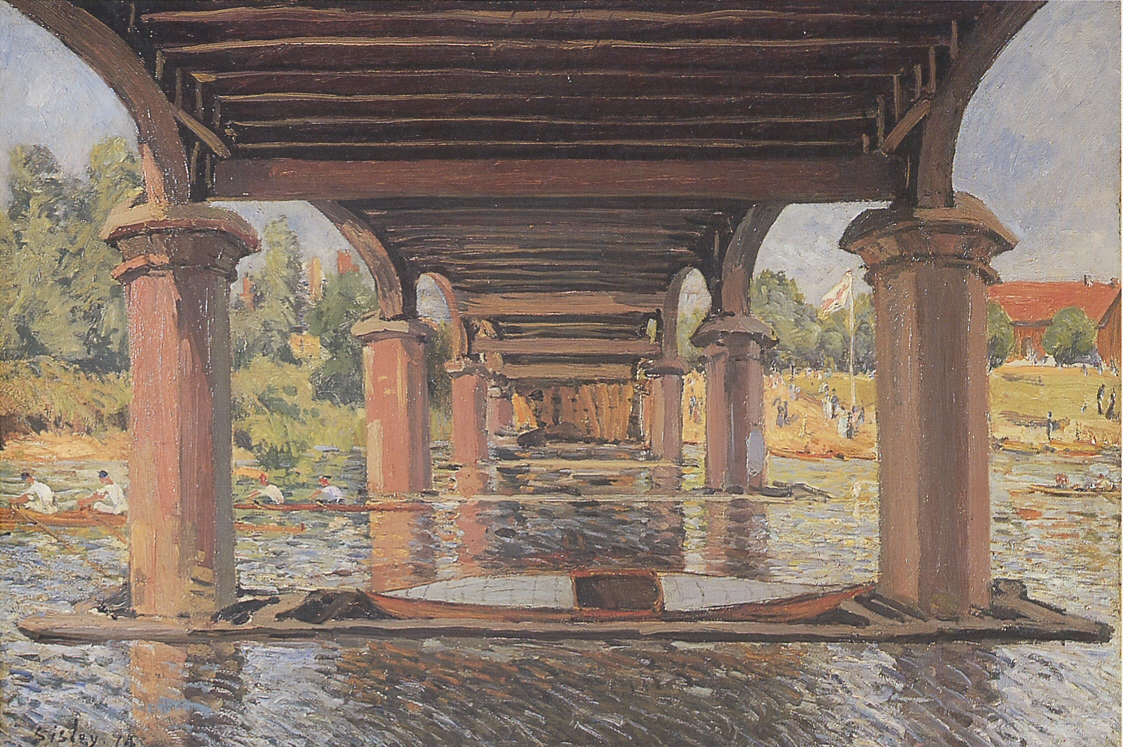 painting fra a. sisley sous le pont hampton court 1874