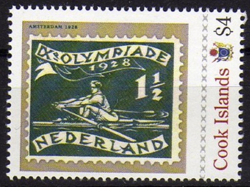 Stamp COK 2012 with image of stamp NED 1928 OG Amsterdam