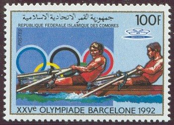 stamp com 1988 apr. 18th og barcelona mi 826 a 2x