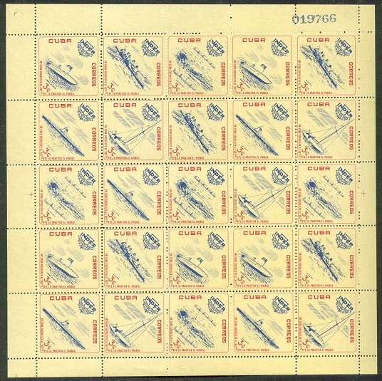 stamp cub 1962 july 25th national sport institution inder ms mi 781 785