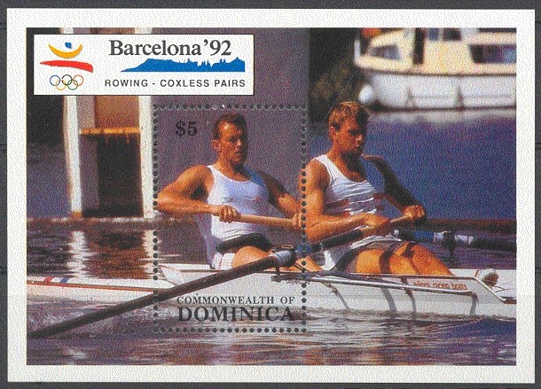 stamp dma 1990 nov. 6th ss og barcelona mi bl. 173 s. redgrave a. holmes at henley 