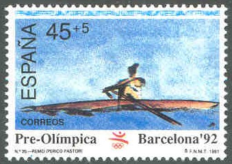 stamp esp 1991 march 7th og barcelona mi 2982 painting of 1x 