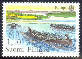 stamp fin 1981 may 18th europa mi 881 churchboats in action 