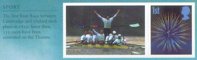 stamp gbr 2009 mi 2455 ii issued 2006 oct. 17th cambridge university 800th anniversary the boat race