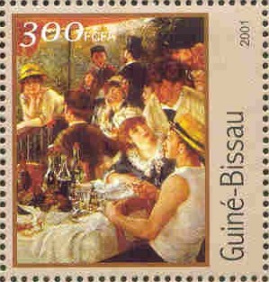 stamp gbs 2001 may 20th mi 1626 painting auguste renoir oarsmen s breakfast 