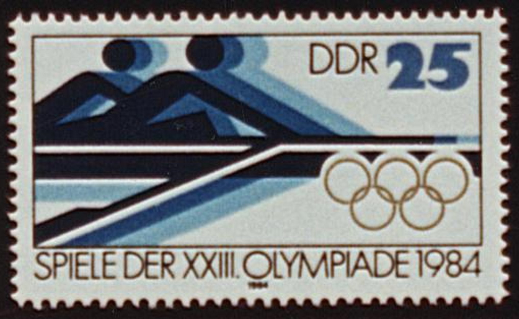 Stamp GDR 1984 OG Los Angeles never released because GDR boycotted the Games Coll. E