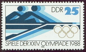 stamp gdr 1988 aug. 9th og seoul mi 3186 stylized 2 