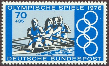 stamp ger 1976 apr. 6th og montreal mi 889 4 drawing taken from photo of gdr 4 og munich 1972 