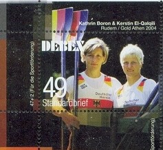 stamp ger 2004 dec. 17th debex 49 c part of ms w2x with sponsor deutscher herold mi vi