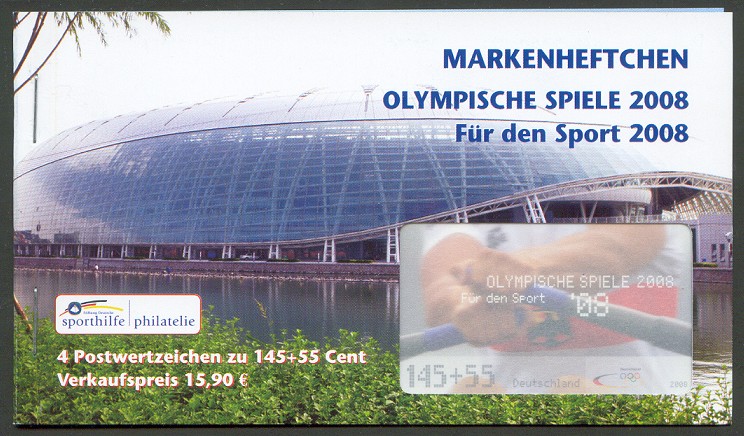 stamp ger 2008 booklet deutsche sporthilfe