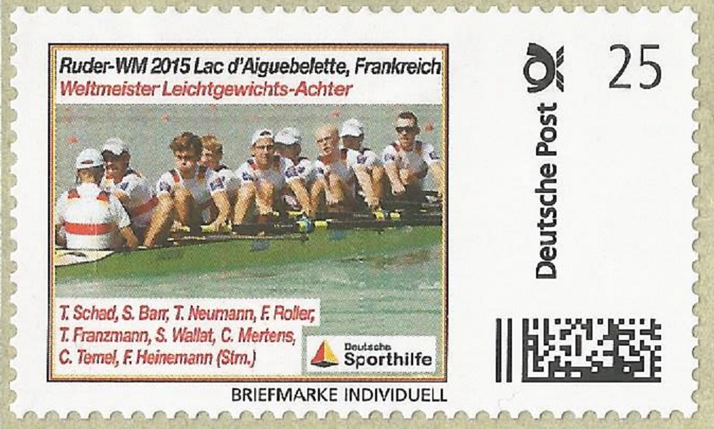 stamp ger 2015 deutsche sporthilfe wrc aiguebelette lm8 gold medal winner crew ger