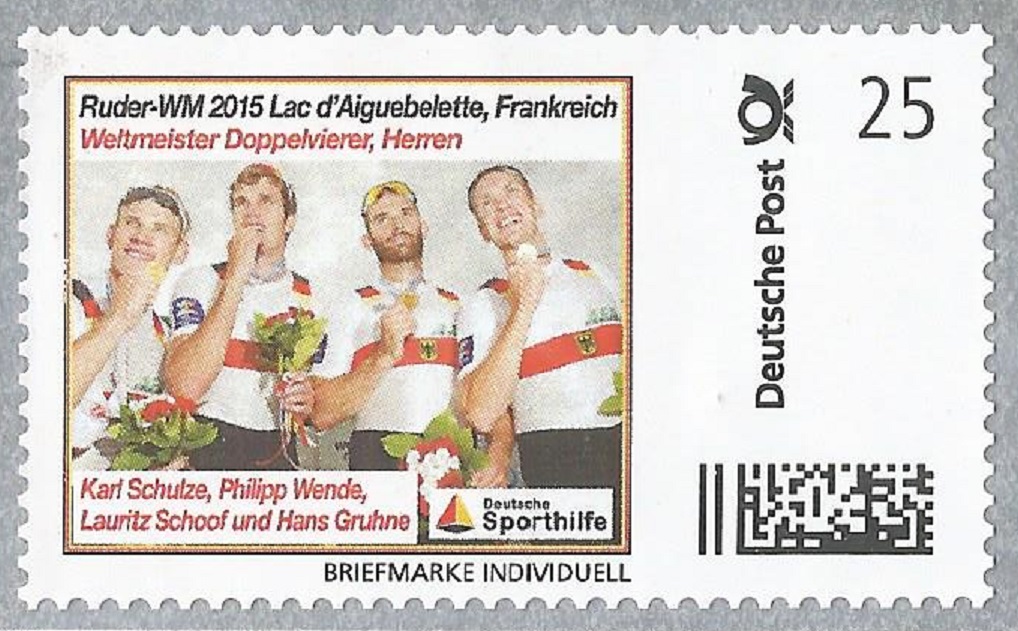 stamp ger 2015 deutsche sporthilfe wrc aiguebelette m4x gold medal winner crew ger