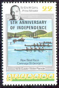 Stamp GRN 1979 Febr. 7th Easter Water Parade 1978 Mi 948 Three 4 racing