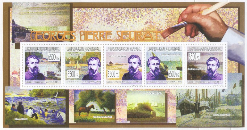stamp gui 2009 ss georges pierre seurat