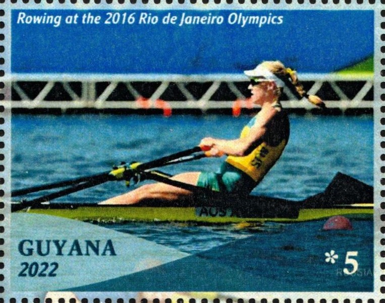 Stamp GUY 2022 unauthorized issue OG Rio de Janeiro 2016 W1X AUS 