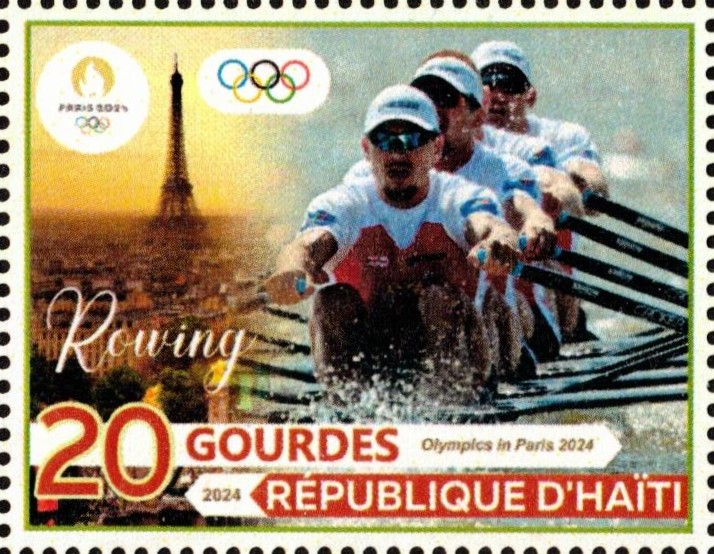Stamp HAI 2024 OG Paris unauthorized issue Olympics in Paris 2024 M4X crew unidentified 