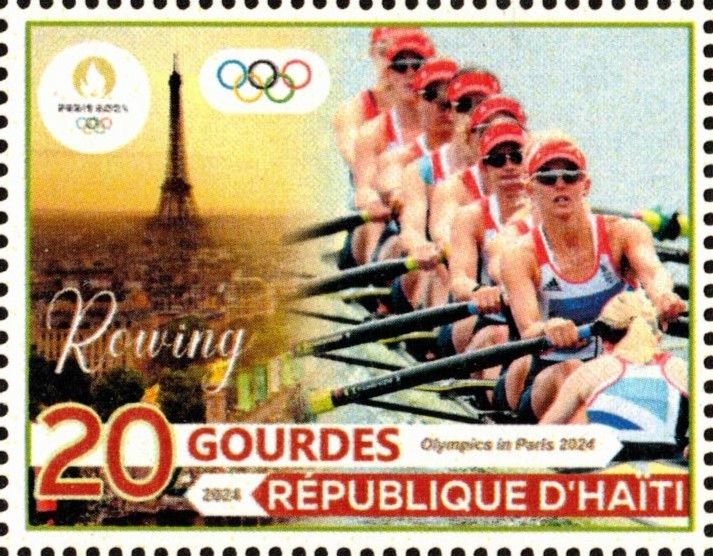 Stamp HAI 2024 SS OG Paris unauthorized issue Olympics in Paris 2024 W8 crew unidentified
