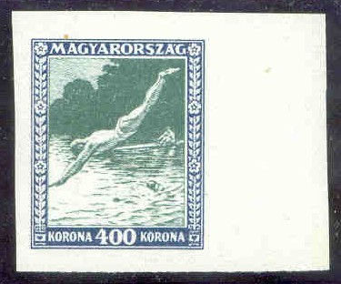 stamp hun 1925 apr. 27th mi 406 imperforated 1x
