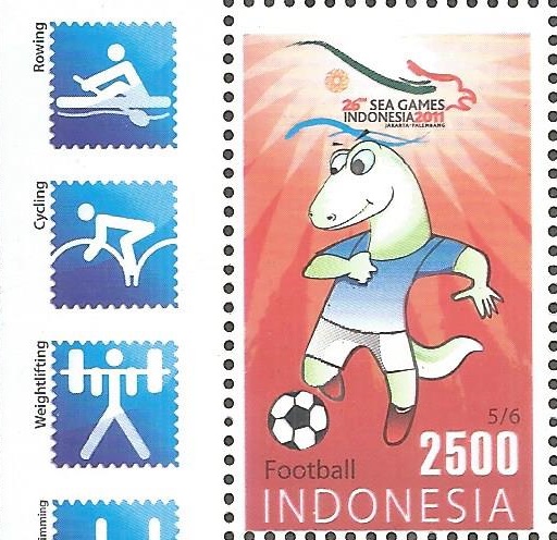 Stamp INA 2011 Oct. 18th 26th SEA Games Jakarta detail 1