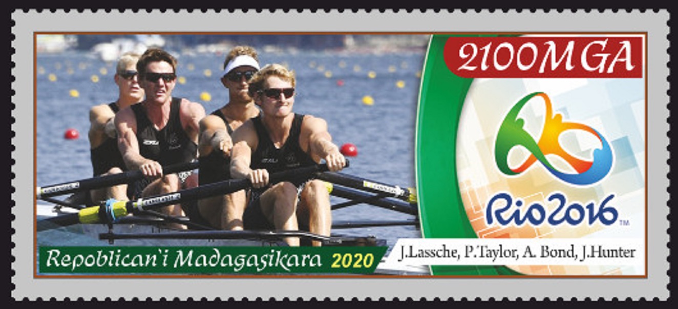 Stamp MAD 2020 OG Rio de Janeiro LM4 NZL 5th place