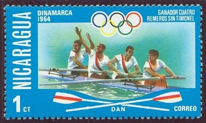 stamp nca 1976 july og montreal mi 1948 4 den olympic champion tokyo 1964