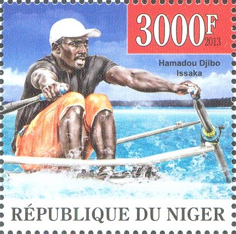stamp nig 2013 e og london 2012 m1x competitor hamadou djibo issaka nig