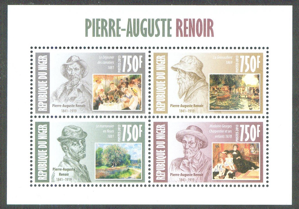 stamp nig undated ss paintings by pierre auguste renoir