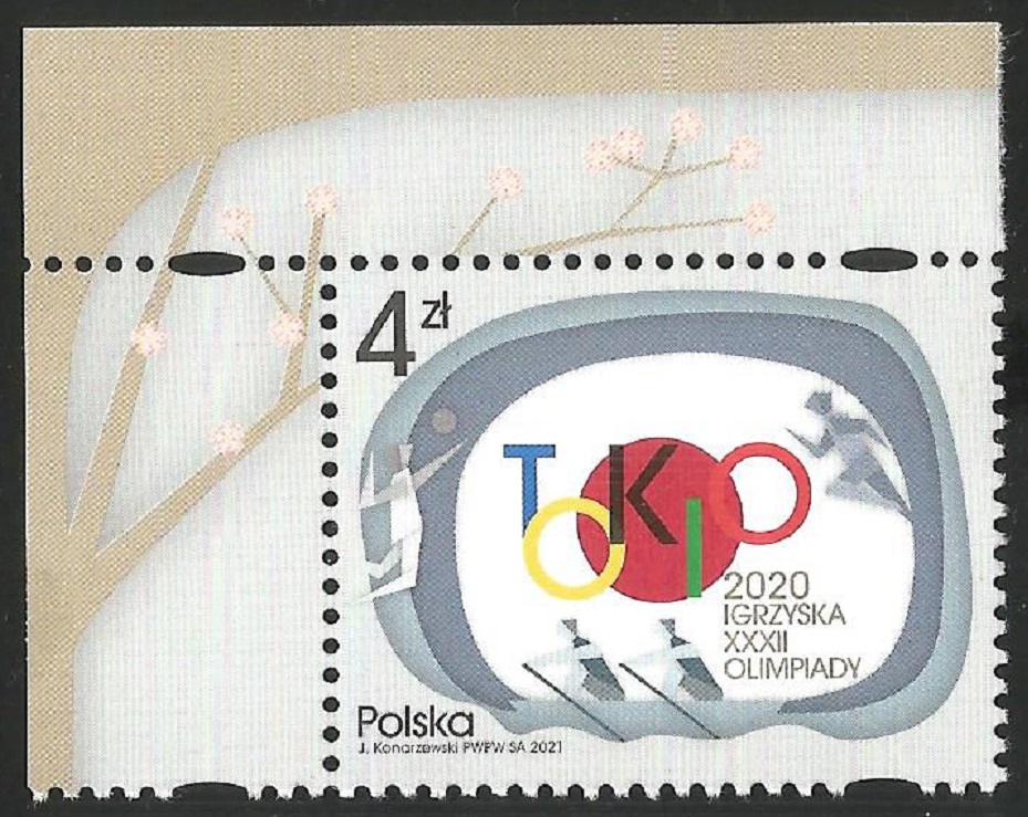 Stamp POL 2021 July 15th OG Tokyo 2020