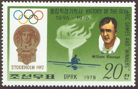 stamp prk 1978 june 16th history of og and winners w. kinnear stockholm 1912 mi 1763 a kinnear s head 1x 