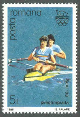 stamp rom 1988 june 28th mi 4463 w2 in empacher boat
